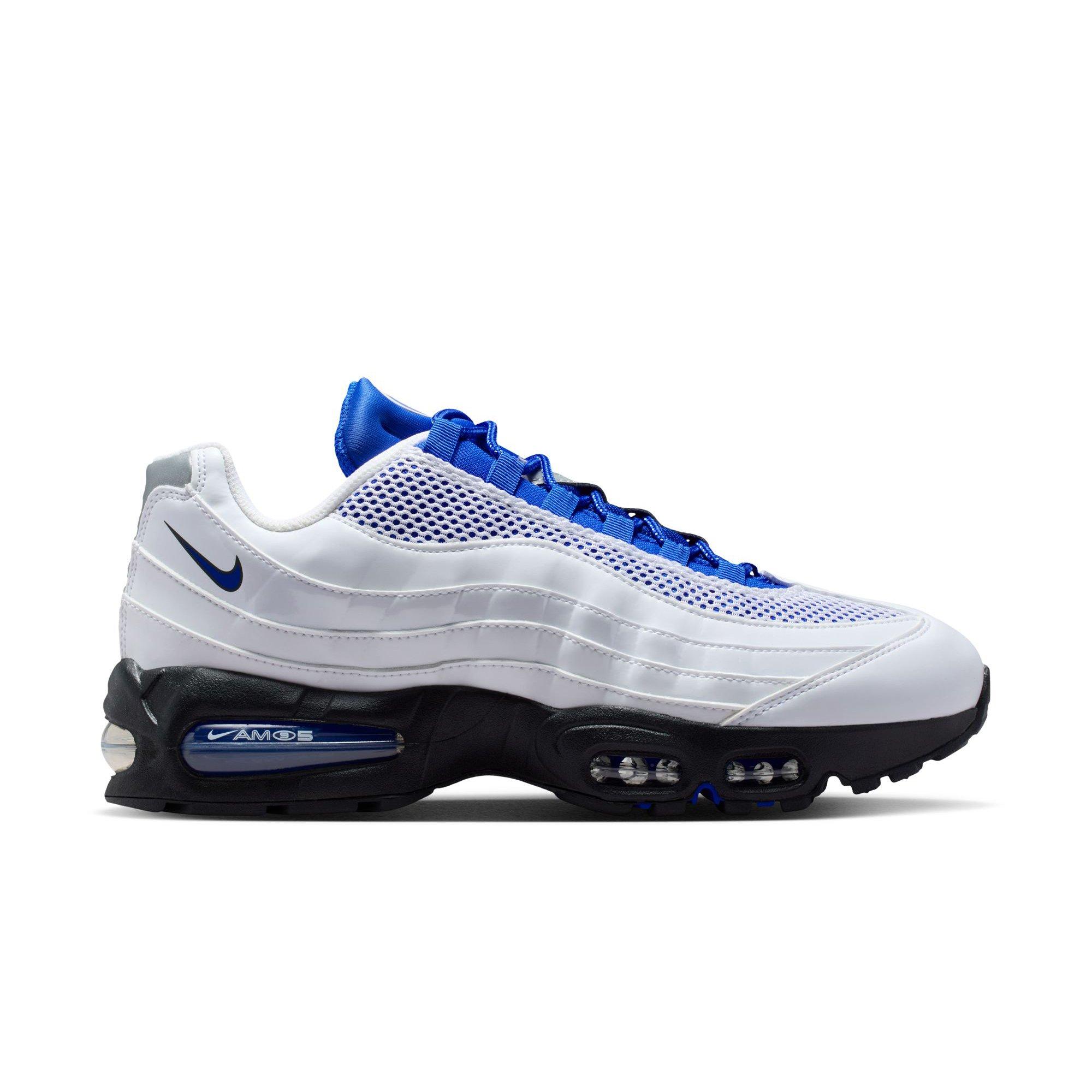 Nike Air Max 95 Big Bubble "White/Racer Blue/Black/Metallic Silver" Men's Shoe - WHITE/BLUE